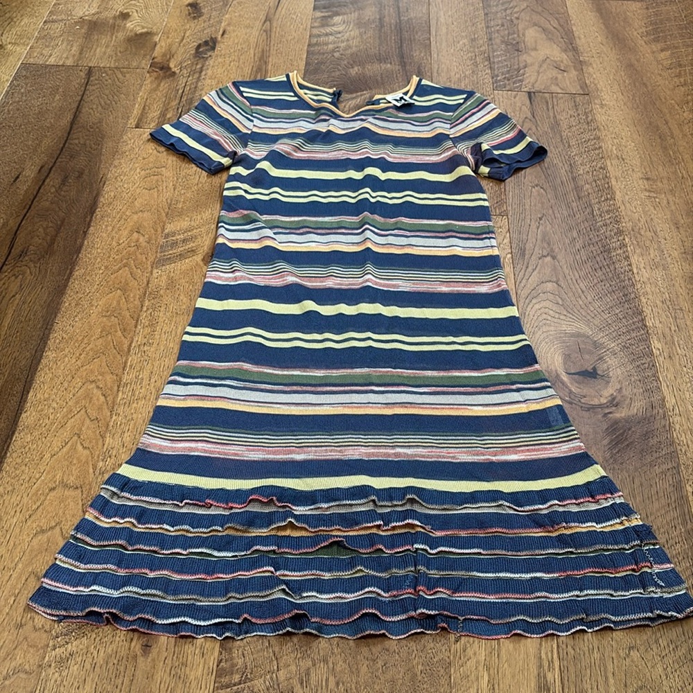 Missoni Woman’s Striped Short Sleeve Dress Size 36